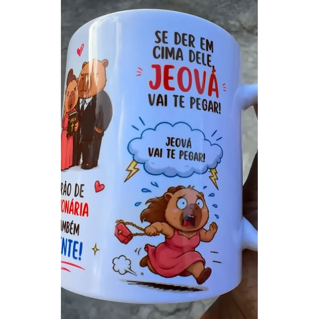 Arte Caneca Capivara Esse marido é bonito mas não é seu Arquivo em Jpg 5