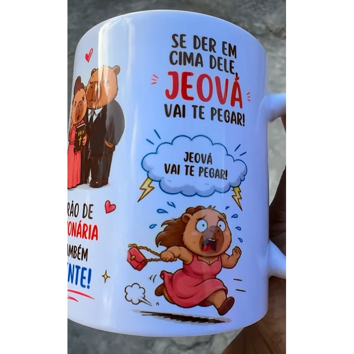 Arte Caneca Capivara Esse marido é bonito mas não é seu Arquivo em Jpg 5