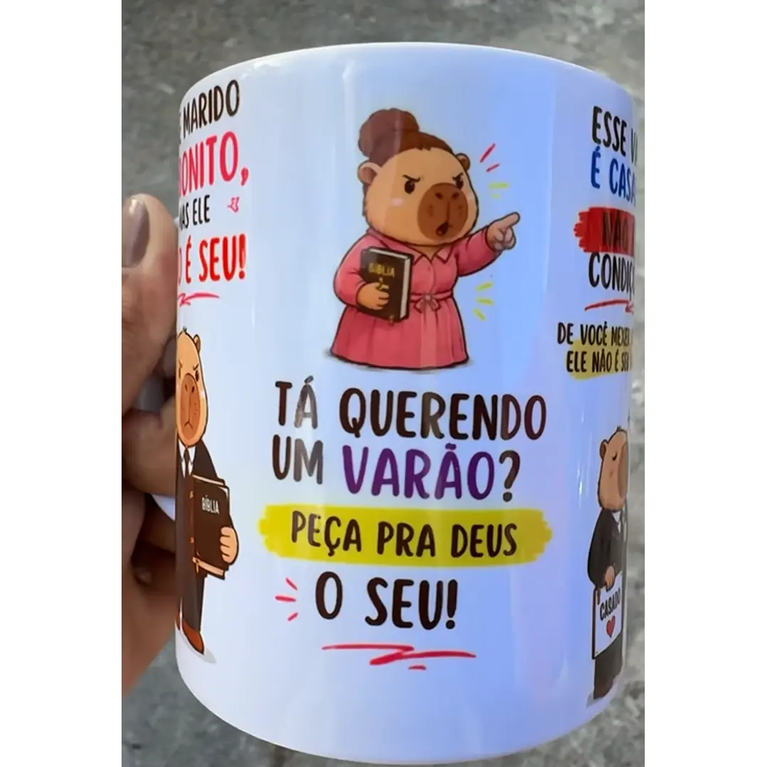 Arte Caneca Capivara Esse marido é bonito mas não é seu Arquivo em Jpg 2
