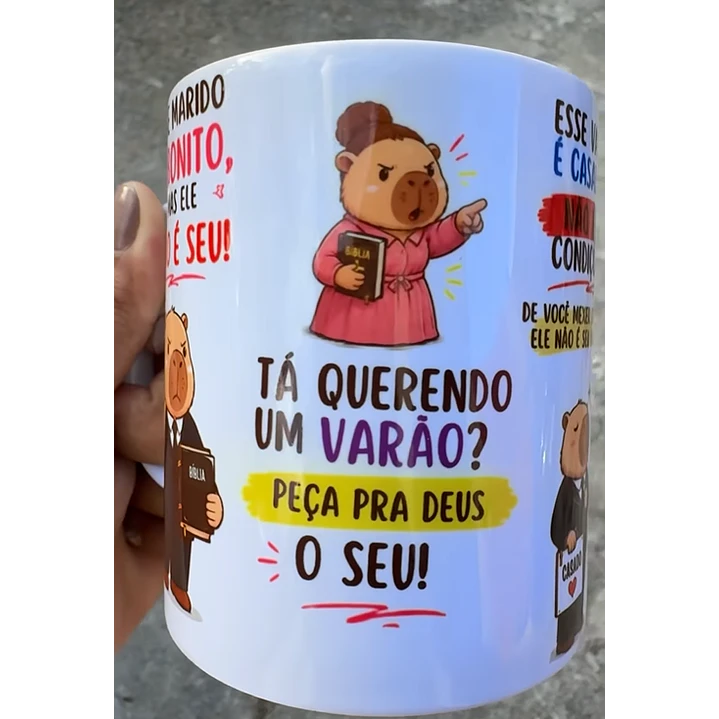 Arte Caneca Capivara Esse marido é bonito mas não é seu Arquivo em Jpg 2
