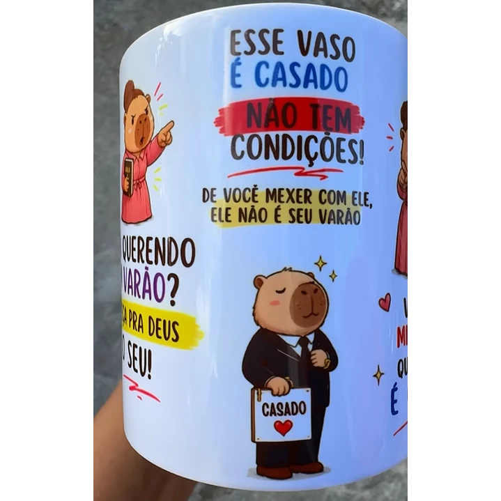 Arte Caneca Capivara Esse marido é bonito mas não é seu Arquivo em Jpg 3