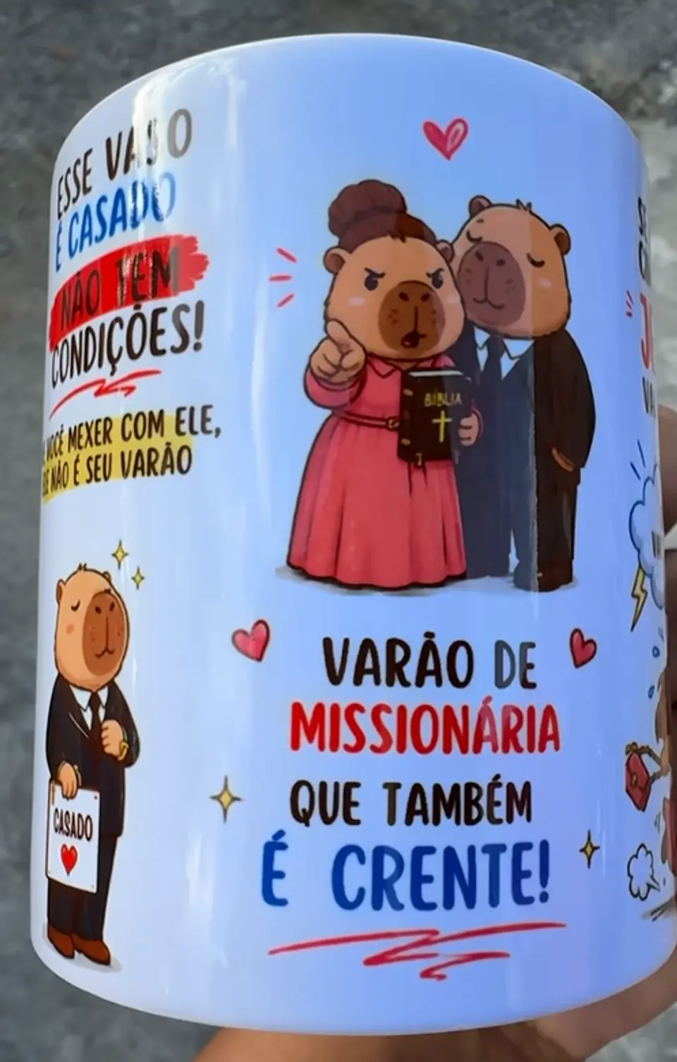Arte Caneca Capivara Esse marido é bonito mas não é seu Arquivo em Jpg 4