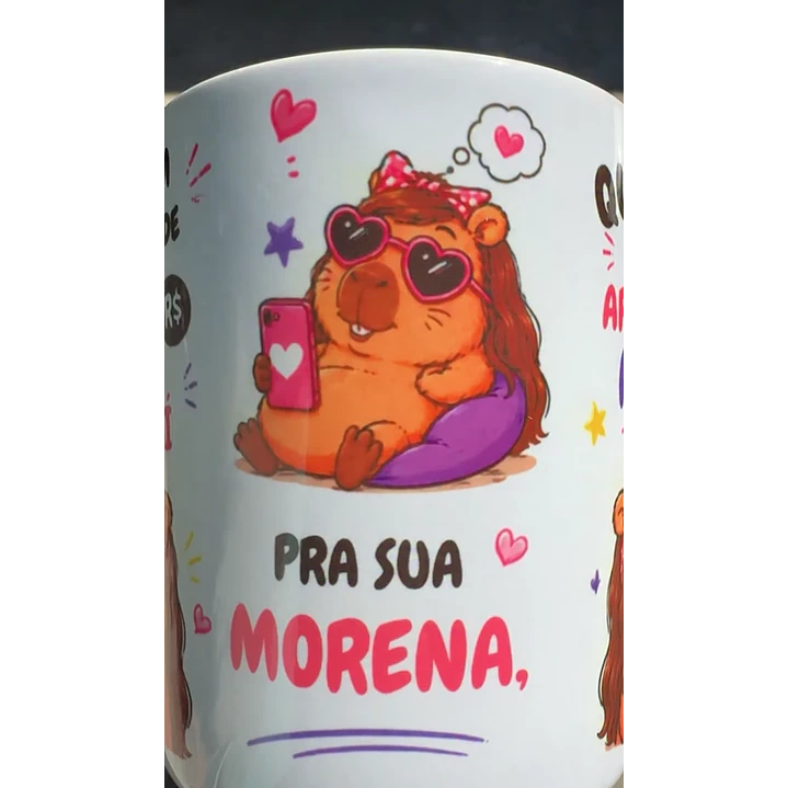 Arte Caneca Capivara manda um pix de 50 reais aí pra sua morena, quero ver se você tá apaixonado mesmo. ha! ha! ha! ha! ha! Arquivo em Jpg  2