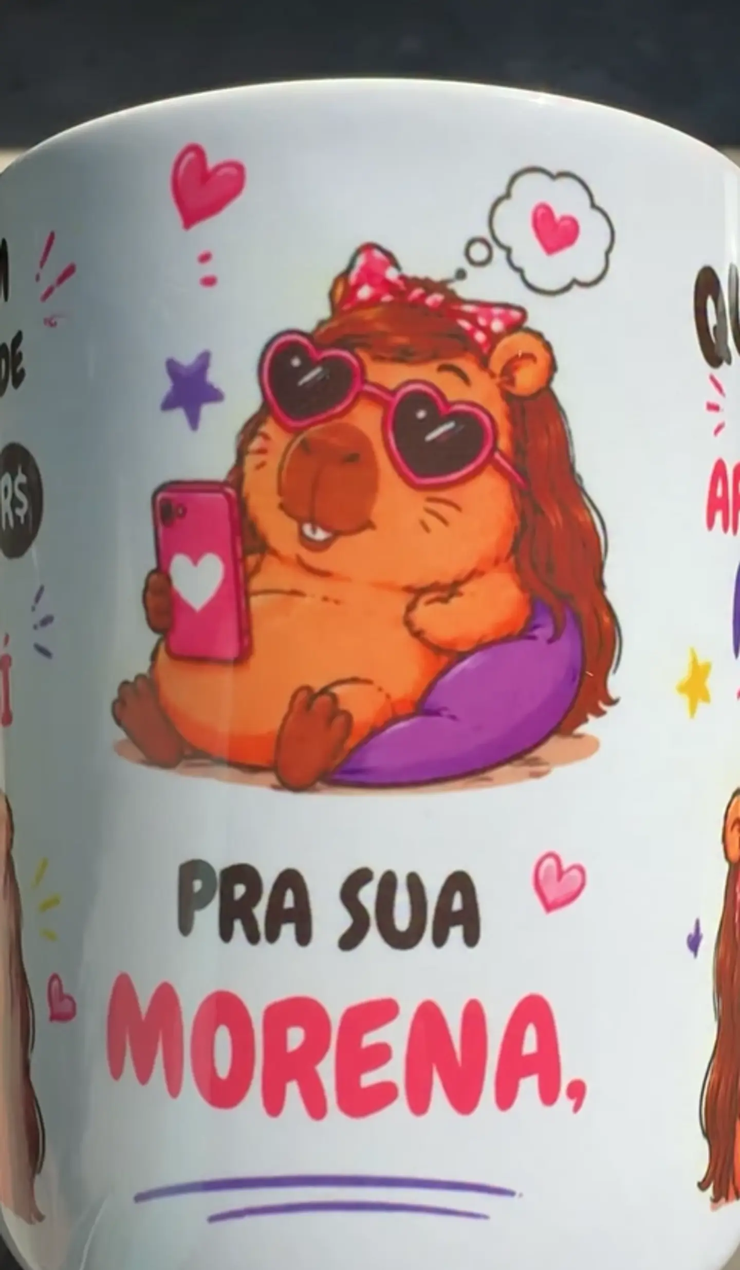 Arte Caneca Capivara manda um pix de 50 reais aí pra sua morena, quero ver se você tá apaixonado mesmo. ha! ha! ha! ha! ha! Arquivo em Jpg  2