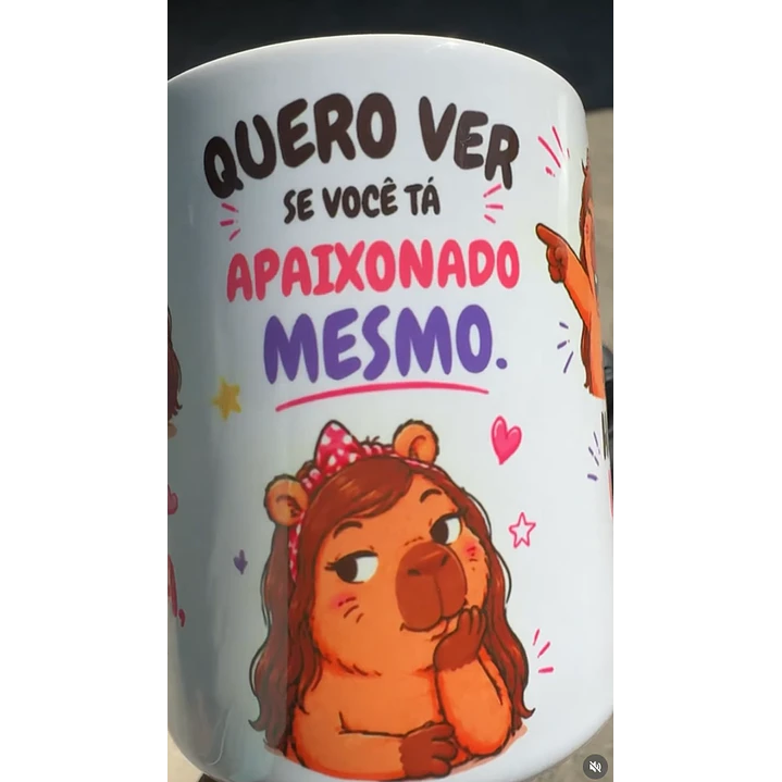 Arte Caneca Capivara manda um pix de 50 reais aí pra sua morena, quero ver se você tá apaixonado mesmo. ha! ha! ha! ha! ha! Arquivo em Jpg  3