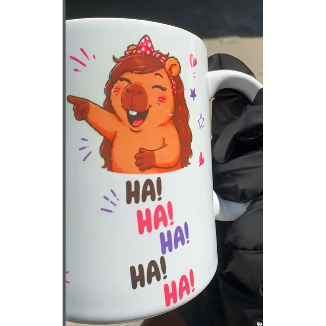 Arte Caneca Capivara manda um pix de 50 reais aí pra sua morena, quero ver se você tá apaixonado mesmo. ha! ha! ha! ha! ha! Arquivo em Jpg  4