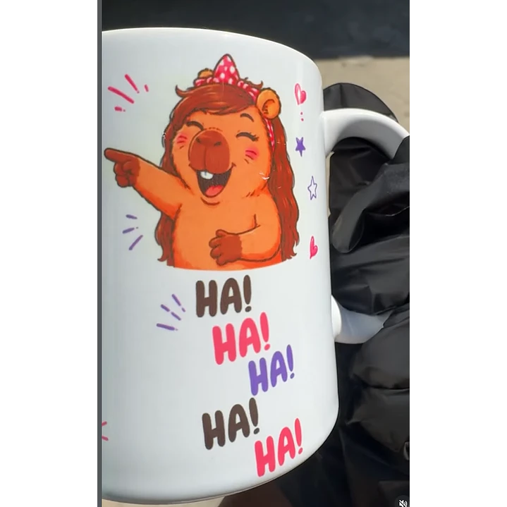 Arte Caneca Capivara manda um pix de 50 reais aí pra sua morena, quero ver se você tá apaixonado mesmo. ha! ha! ha! ha! ha! Arquivo em Jpg  4