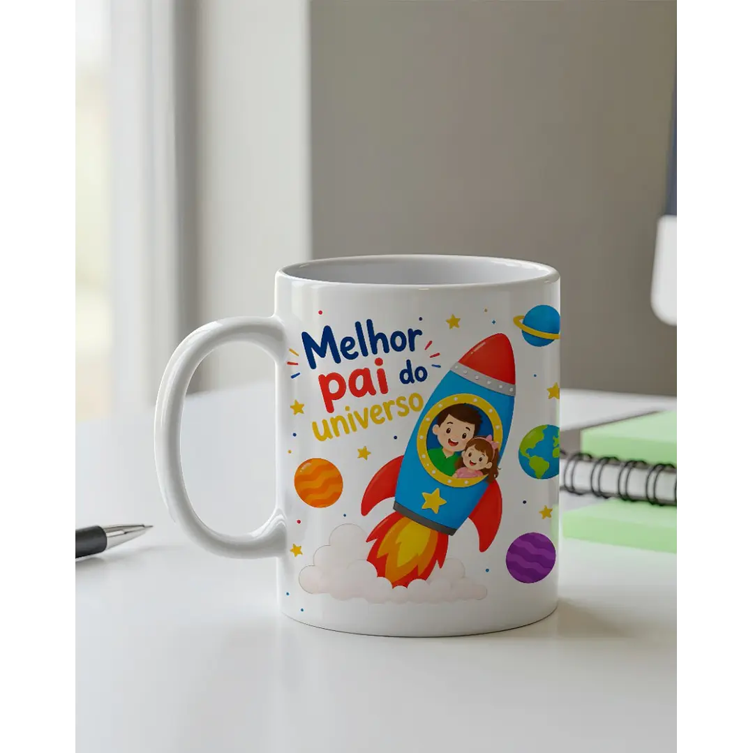 Arte Caneca Dia dos Pais Melhor Pai do Universo Arquivo em Jpg   1