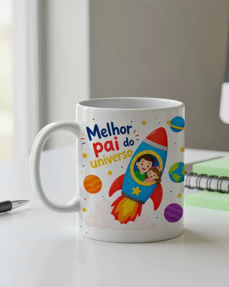 Arte Caneca Dia dos Pais Melhor Pai do Universo Arquivo em Jpg   1