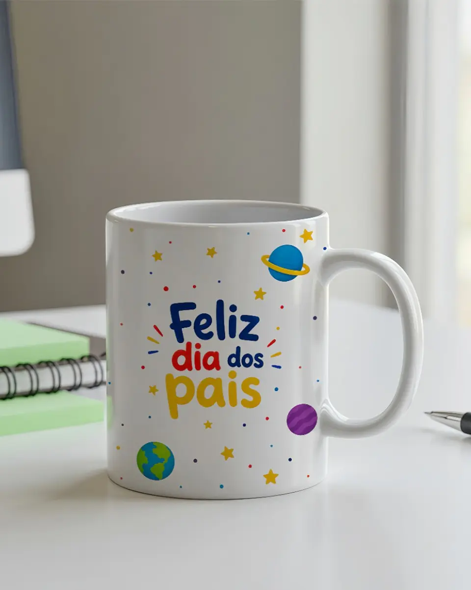 Arte Caneca Dia dos Pais Melhor Pai do Universo Arquivo em Jpg   2