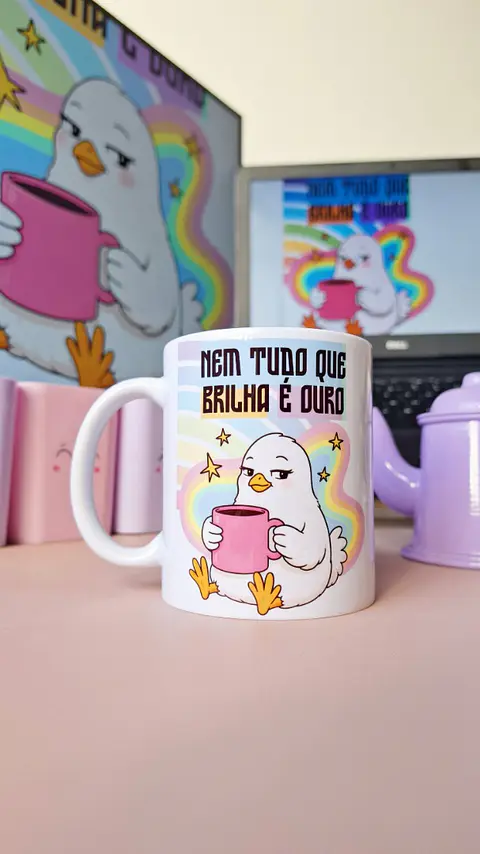 Arte Caneca Nem tudo que brilha é ouro Arquivo em Jpg
