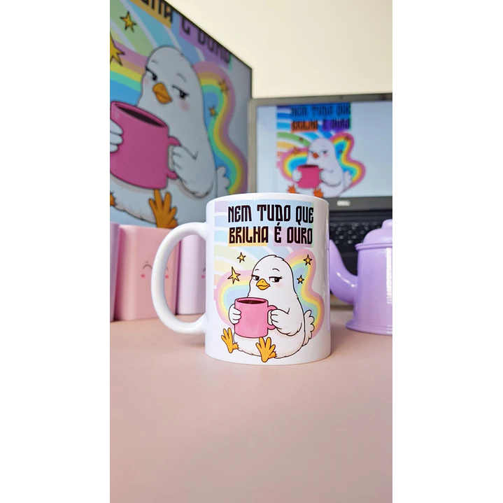 Arte Caneca Nem tudo que brilha é ouro Arquivo em Jpg 1