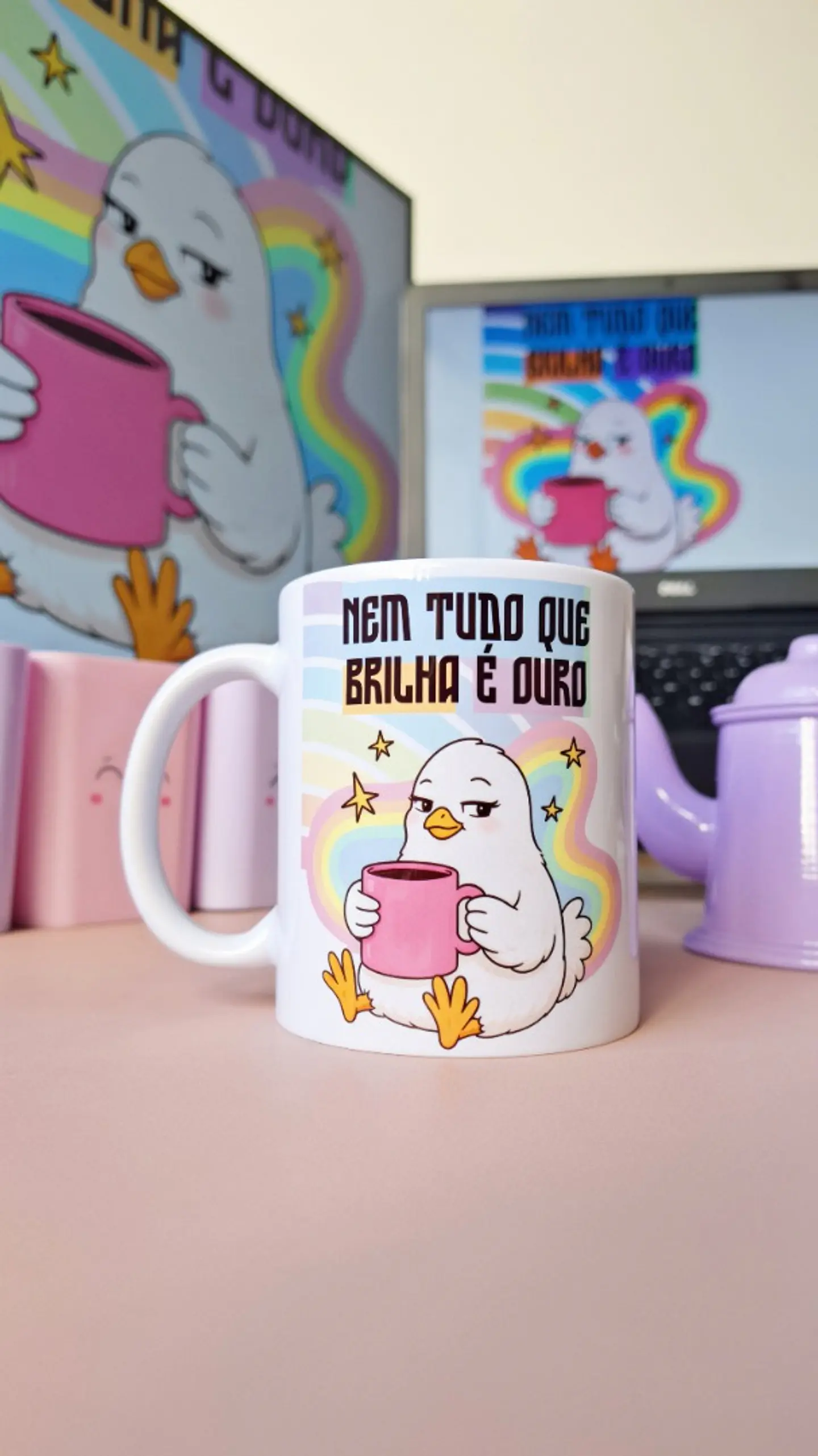 Arte Caneca Nem tudo que brilha é ouro Arquivo em Jpg 1