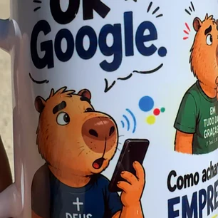 Arte Caneca Capivara ok google como achar um emprego que entra meio-dia, meio-dia e dez sai pra almoçar Arquivo em Jpg