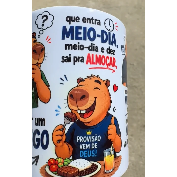 Arte Caneca Capivara ok google como achar um emprego que entra meio-dia, meio-dia e dez sai pra almoçar Arquivo em Jpg 3