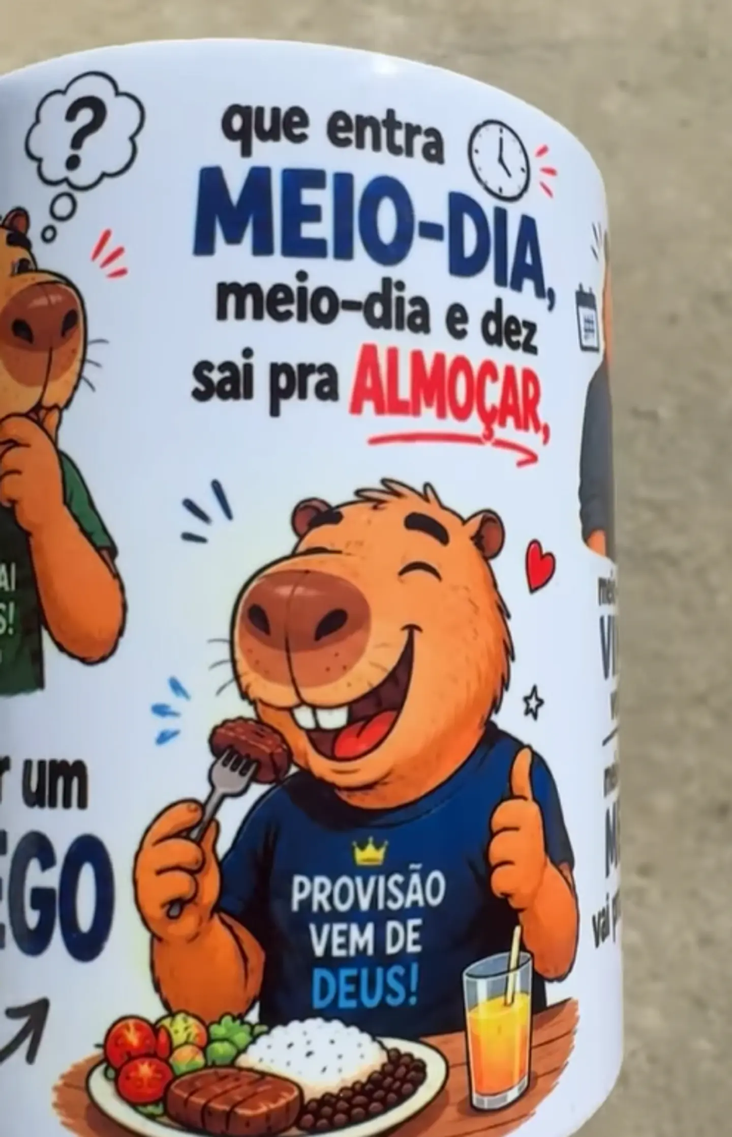 Arte Caneca Capivara ok google como achar um emprego que entra meio-dia, meio-dia e dez sai pra almoçar Arquivo em Jpg 3
