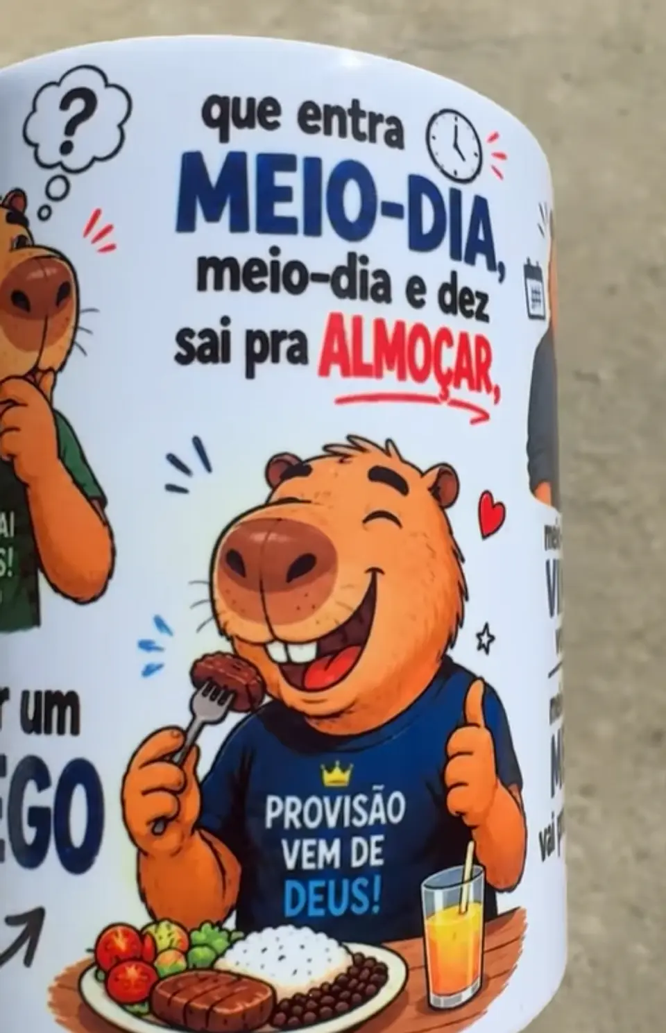 Arte Caneca Capivara ok google como achar um emprego que entra meio-dia, meio-dia e dez sai pra almoçar Arquivo em Jpg 3