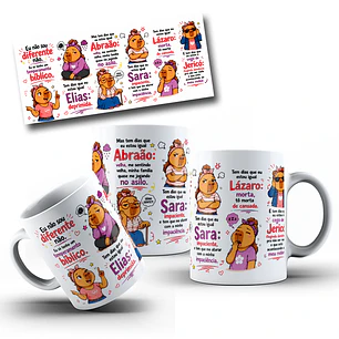 Arte Caneca Capivara Eu não sou diferente não eu só tenho um temperamento bíblico Arquivo em Jpg