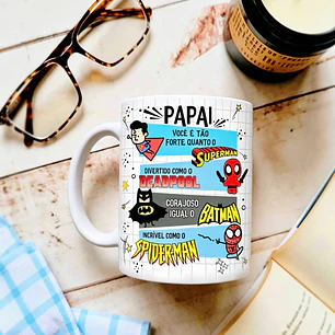 Arte Caneca Pai, meu Super Herói Arquivo em Jpg 