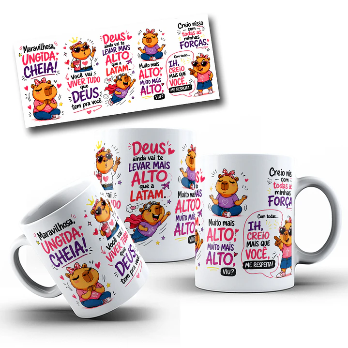 Arte Caneca Capivara Quem toma posse dessa palavra profética Arquivo em Jpg  1