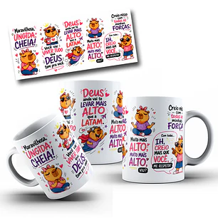 Arte Caneca Capivara Quem toma posse dessa palavra profética Arquivo em Jpg 