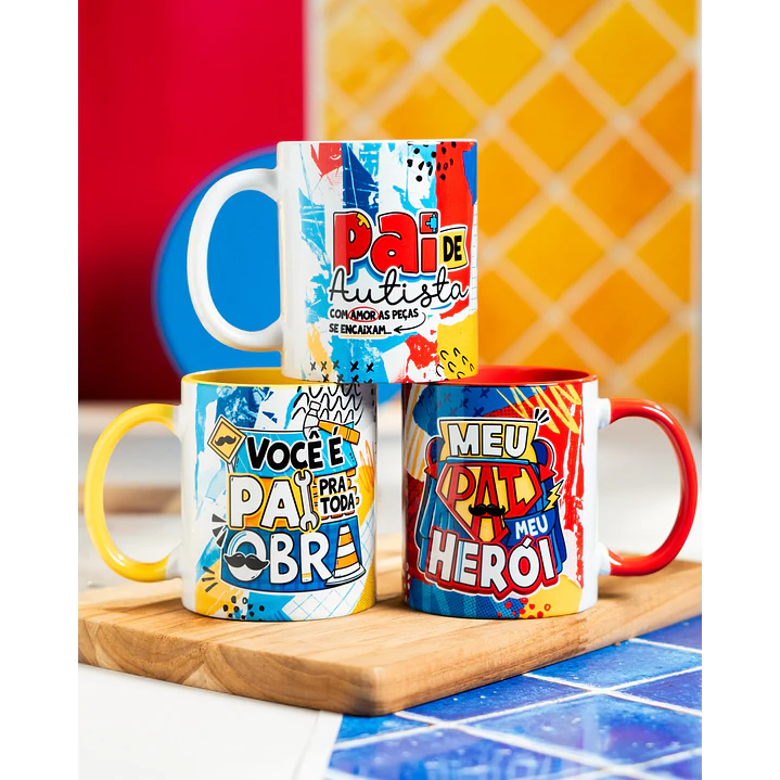 16 Artes para Caneca Dia dos Pais Meu Pai meu Herói Arquivo em Png 1
