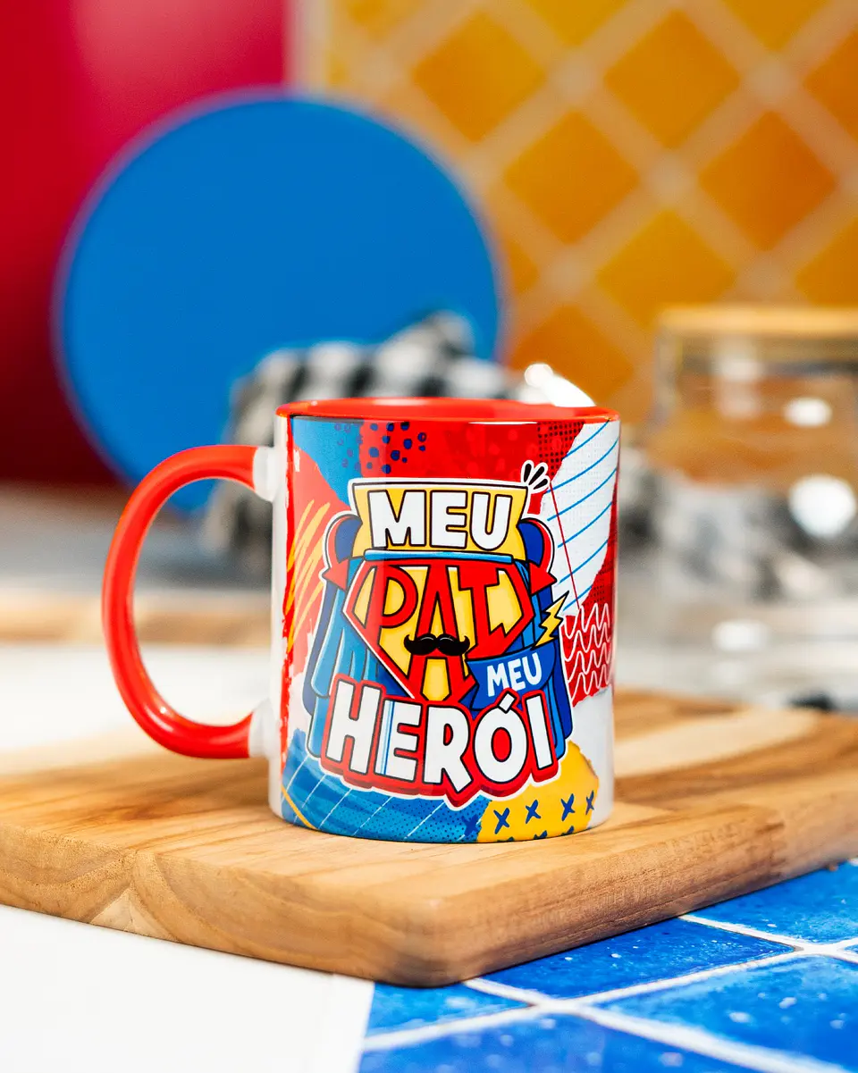 16 Artes para Caneca Dia dos Pais Meu Pai meu Herói Arquivo em Png 7