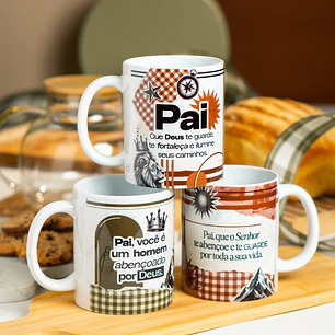 15 Artes para Caneca Dia dos Pais Pai é Benção Arquivo em Png