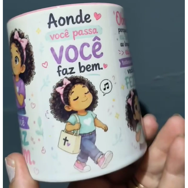 Arte para Caneca Deus abençõe sua vida amiga Arquivo em Jpg  3