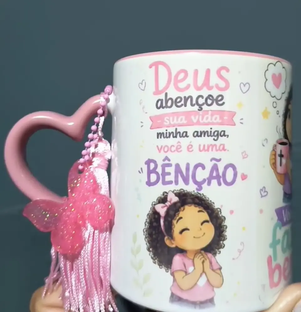 Arte para Caneca Deus abençõe sua vida amiga Arquivo em Jpg  1
