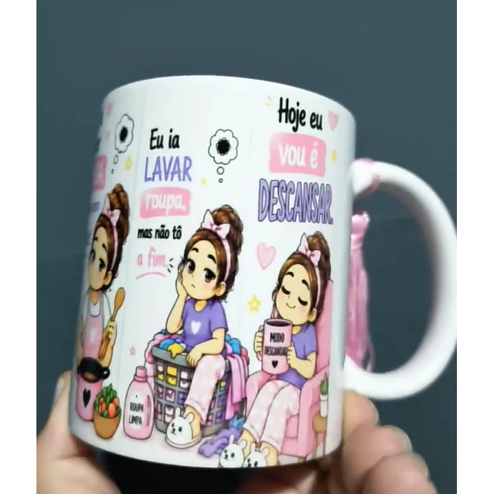  Artes para Caneca hoje eu acordei no modo ia. não hoje em Png  3