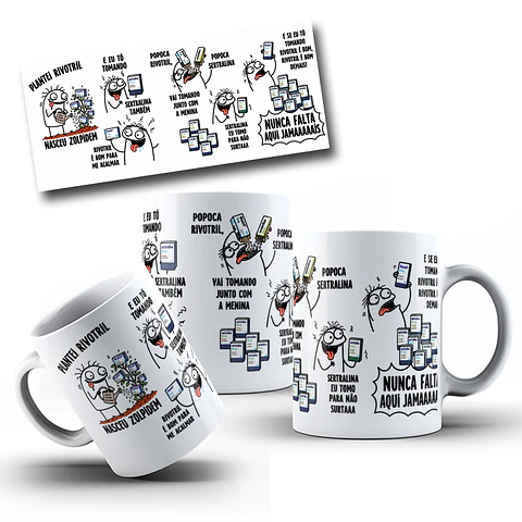Arte Caneca Plantei Rivotril e nasceu Zolpidem Arquivo em Jpg 