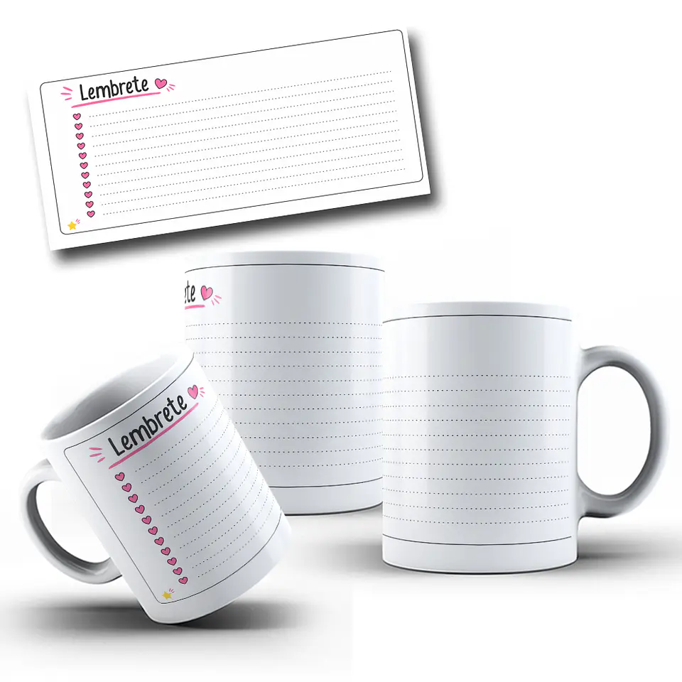 Arte Caneca Para escrever Lembrete Arquivo em Jpg 2
