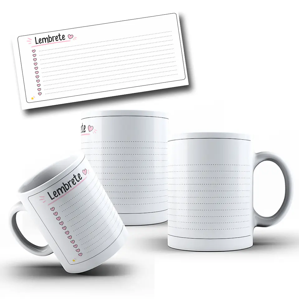 Arte Caneca Para escrever Lembrete Arquivo em Jpg 3