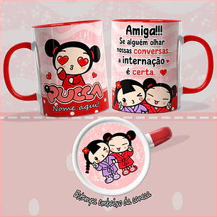 7 Artes para Caneca Pucca  Amigas Arquivo em Png