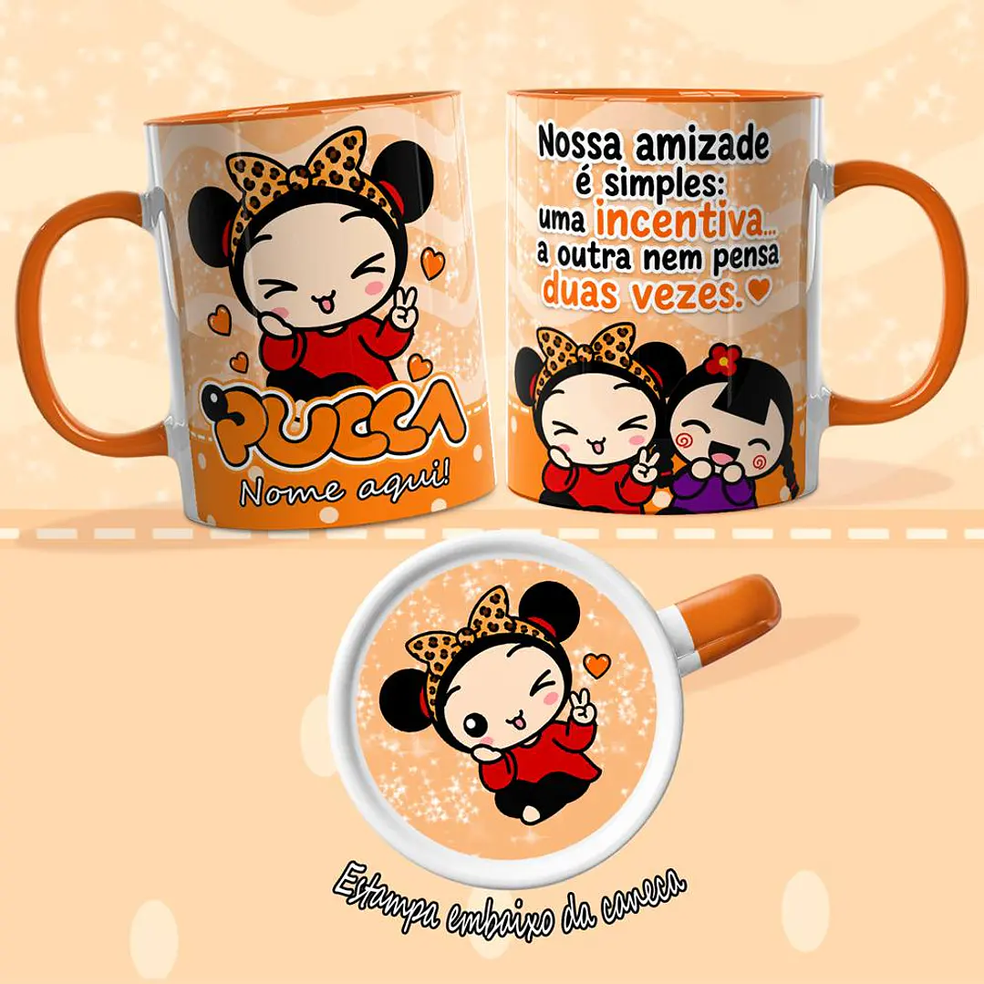 7 Artes para Caneca Pucca  Amigas Arquivo em Png 4