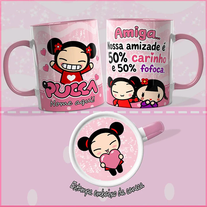 7 Artes para Caneca Pucca  Amigas Arquivo em Png 6
