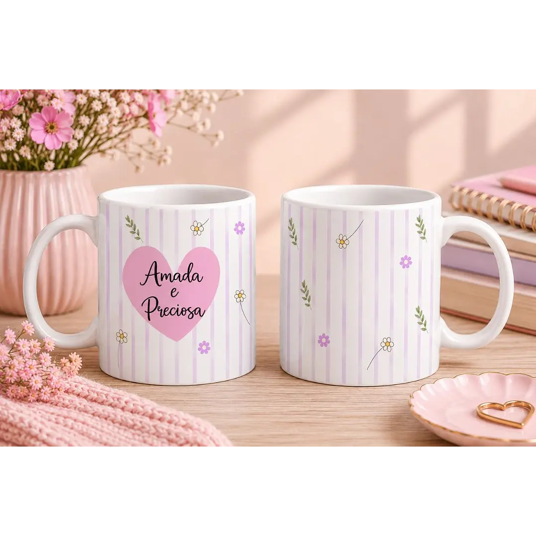 3 Artes para Caneca Amada e Preciosa Arquivo em Jpg 1