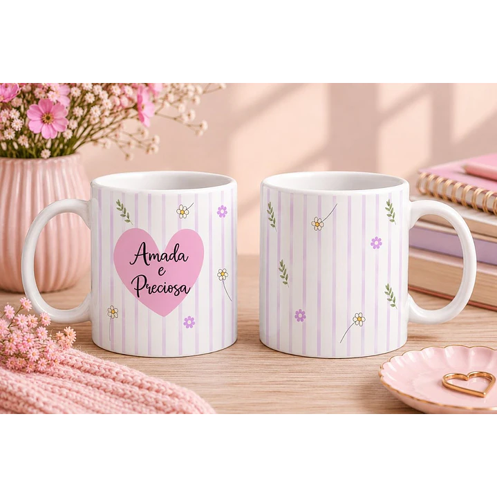 3 Artes para Caneca Amada e Preciosa Arquivo em Jpg 1