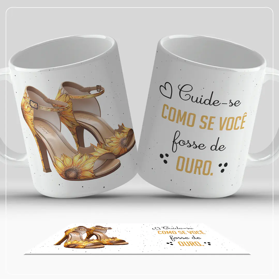 6 Artes para Caneca Frases Coleção Salto Alto Arquivo em Jpg 6