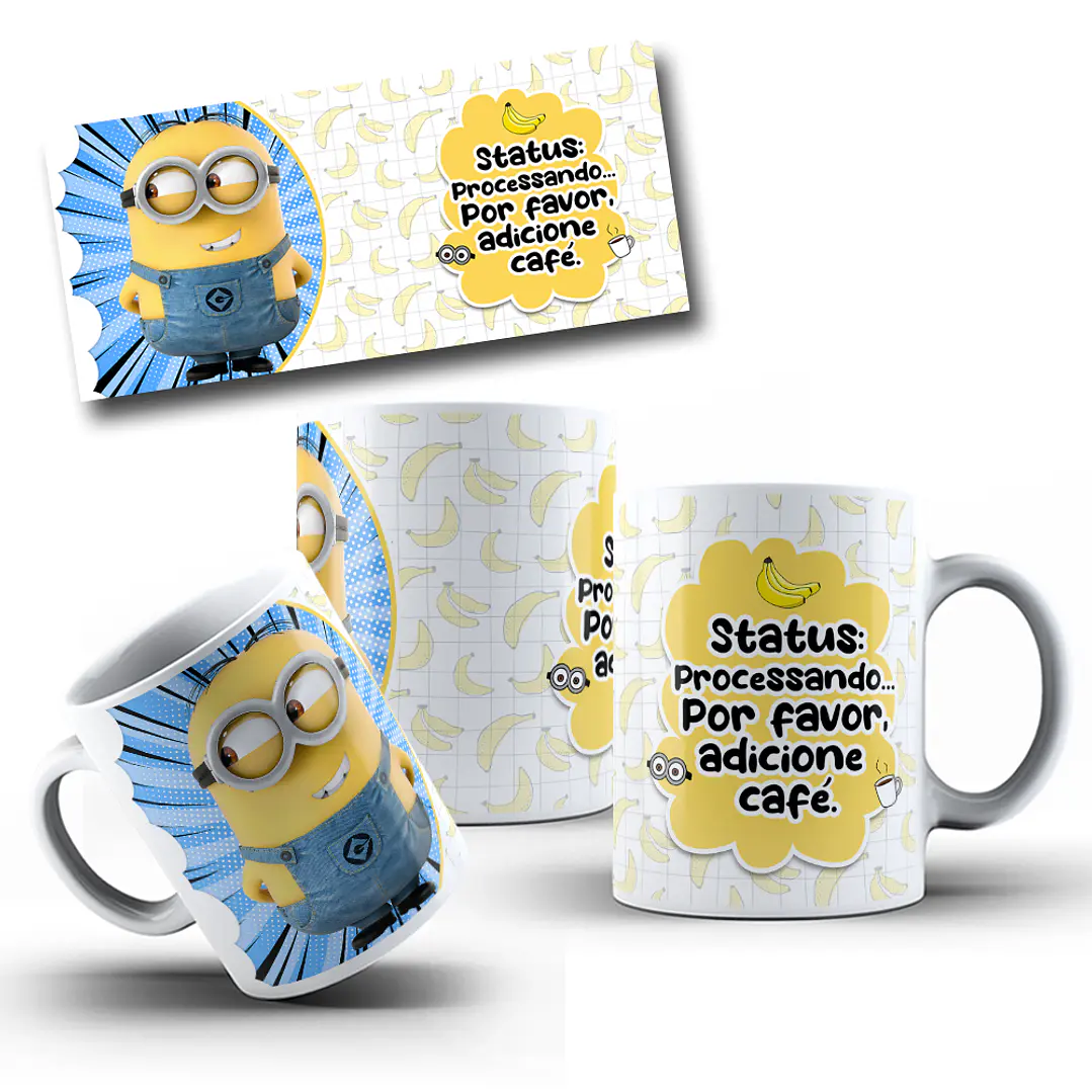 6 Artes para Caneca Frases Minions Arquivo em Png 4
