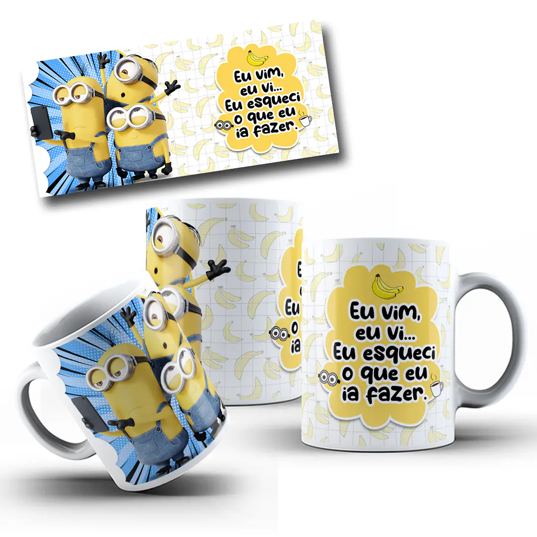 6 Artes para Caneca Frases Minions Arquivo em Png 5