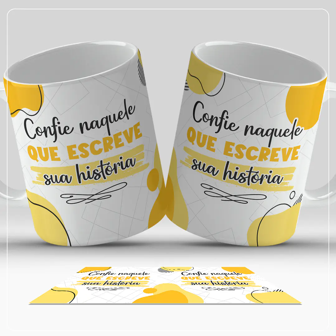 6 Artes para Caneca Frases Positividade Arquivo em Jpg  7