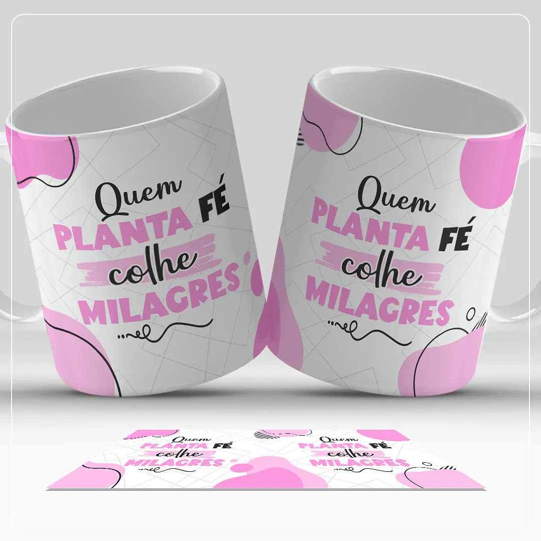 6 Artes para Caneca Frases Positividade Arquivo em Jpg  11