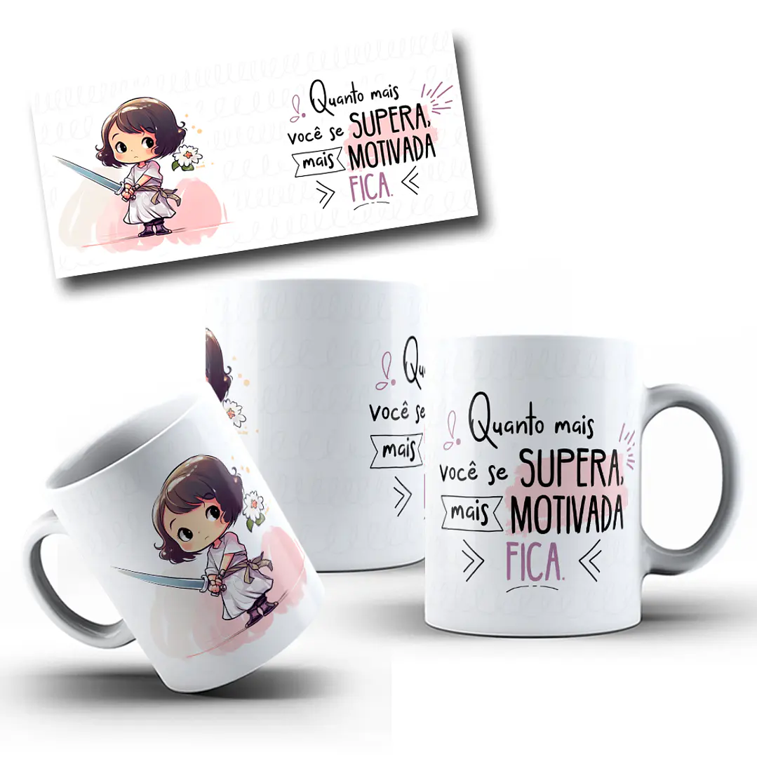 6 Artes para Caneca Frases Positividade Arquivo em Jpg  5