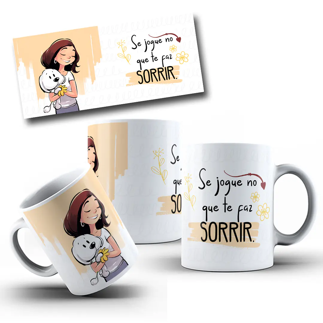 6 Artes para Caneca Frases Positividade Arquivo em Jpg  6