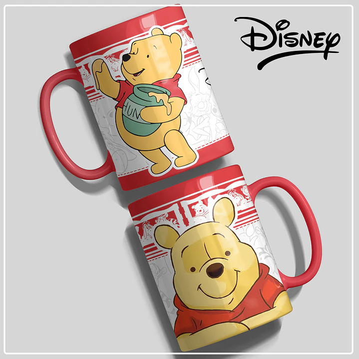 6 Artes para Caneca Turma do Ursinho Pooh Arquivo em Jpg 1