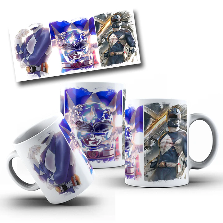 7 Artes para Caneca Power Rangers Arquivo em Jpg 3
