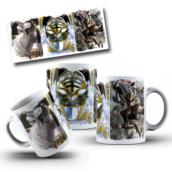 7 Artes para Caneca Power Rangers Arquivo em Jpg 4