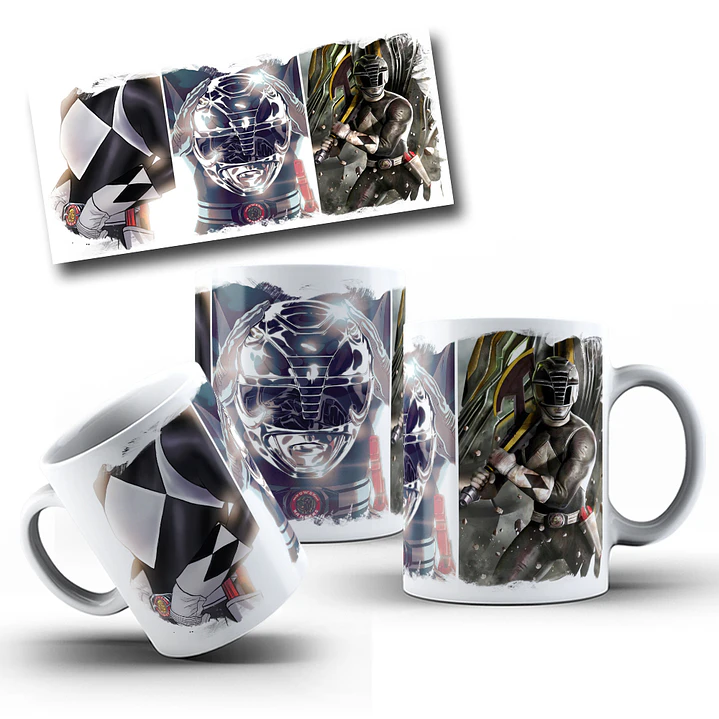7 Artes para Caneca Power Rangers Arquivo em Jpg 5